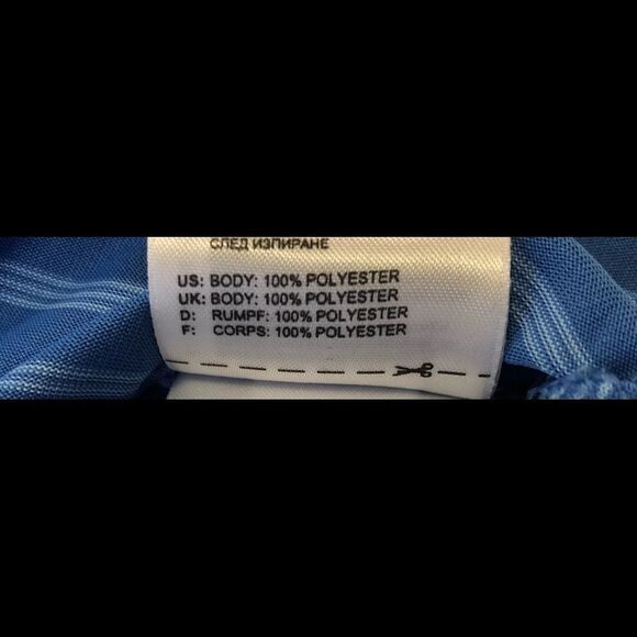 Adidas Golf  Blue Striped Polo Shirt Sz 2XL - Picture 3 of 6